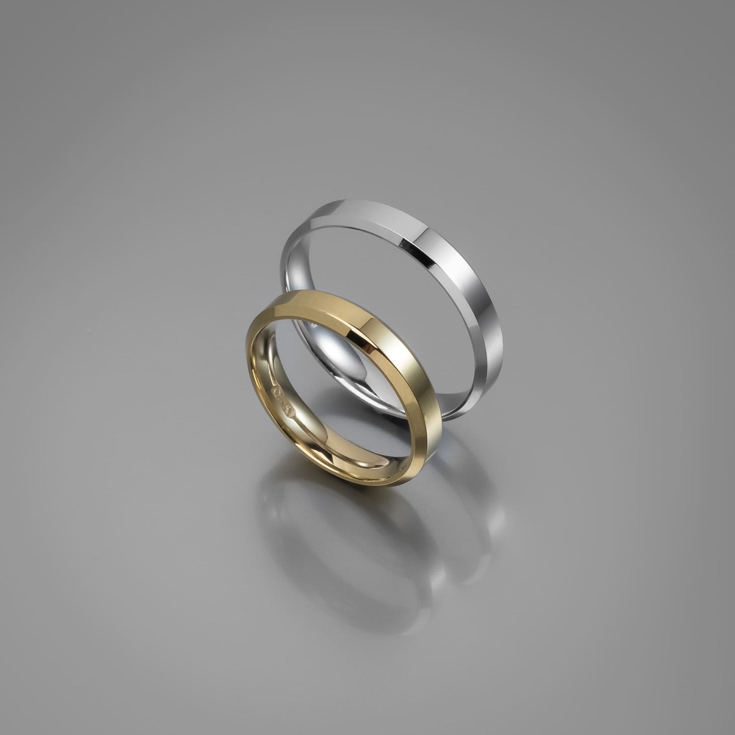 Άνετη χρυσή βέρα γάμου Knife Edge 3.5mm, Glamour Dainty Jewels, Άλιμος.