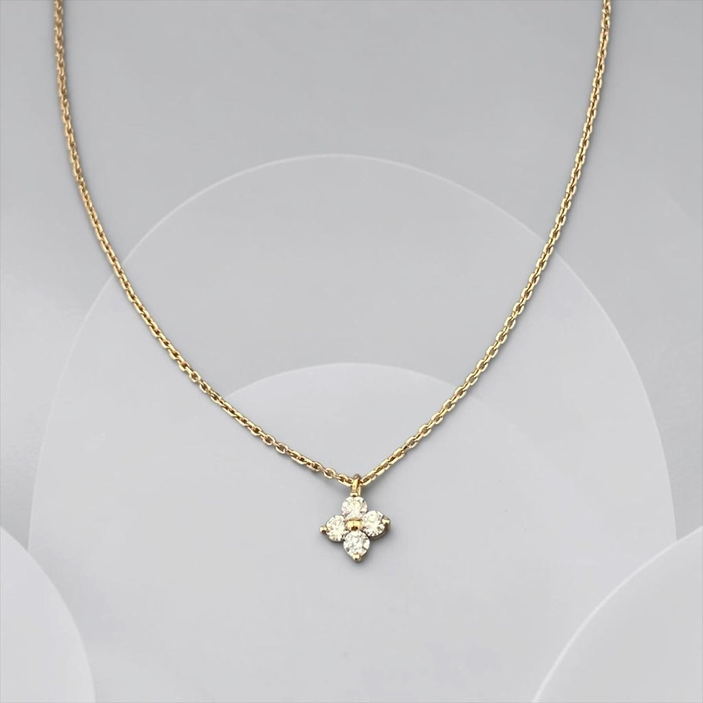 14k Gold Necklace With Lab-Grown Diamond 0.12cts