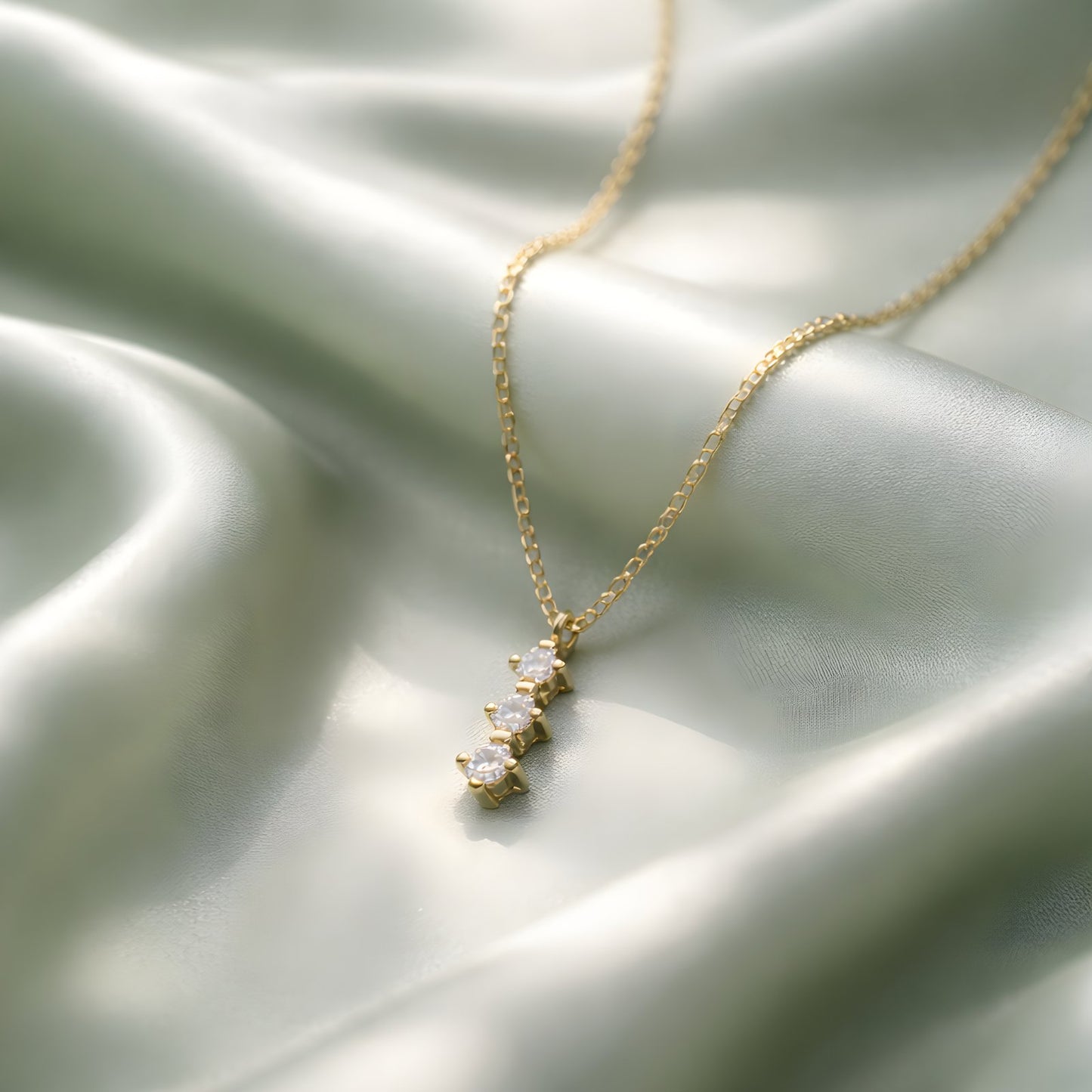 14k Gold Necklace With Lab-Grown Diamond 0.06cts