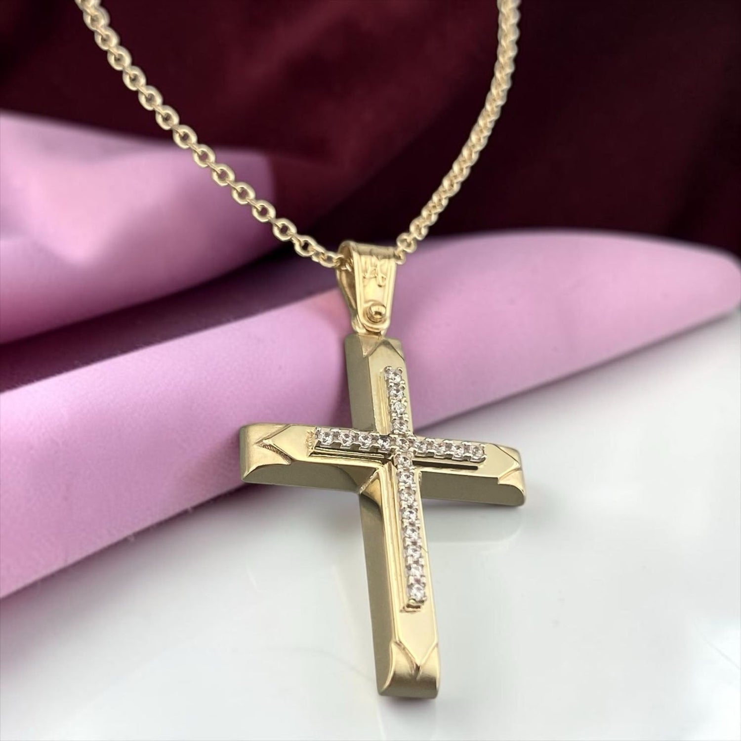 14K Gold Crosses for Women's