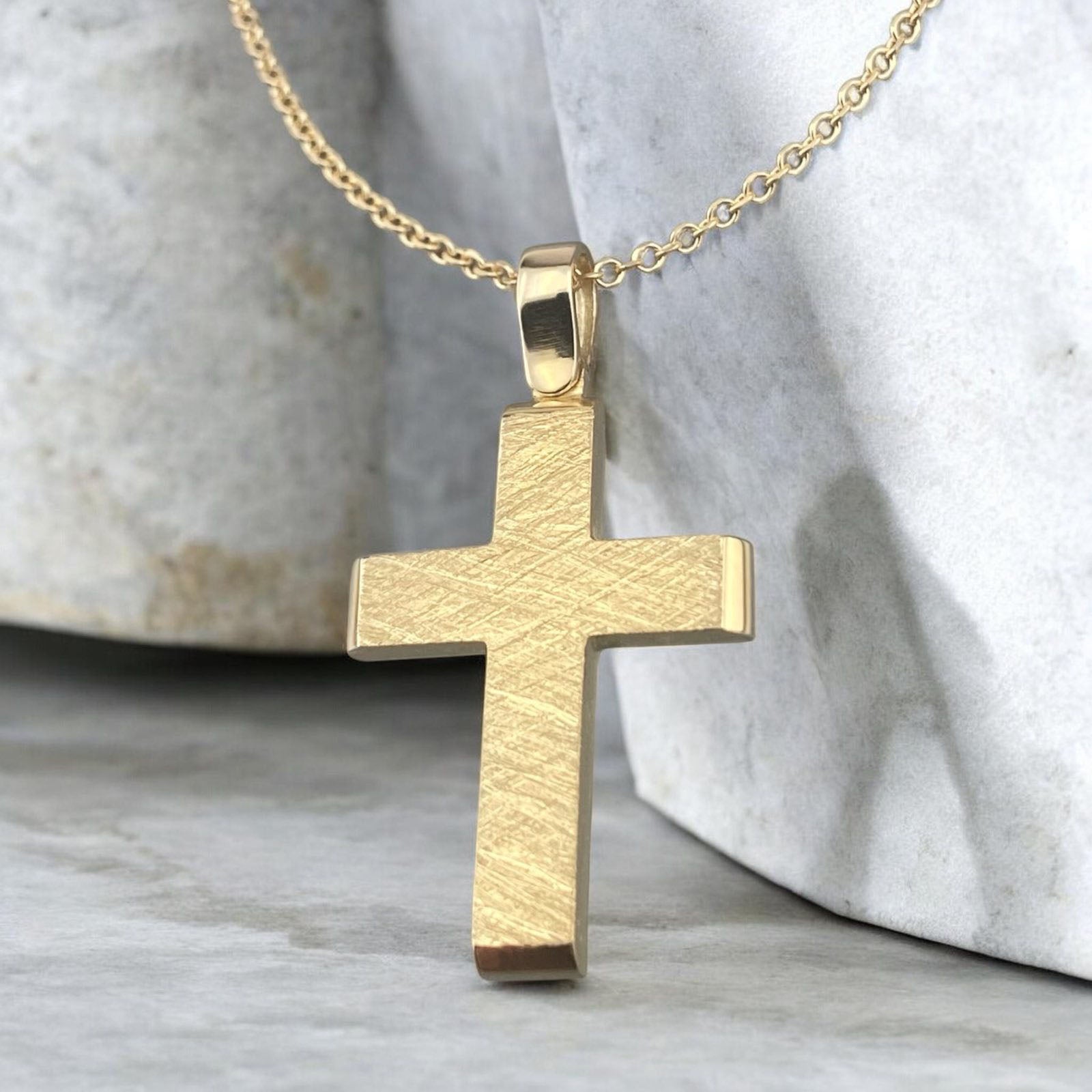 14k-yellow-gold-mens-cross-brushed-texture