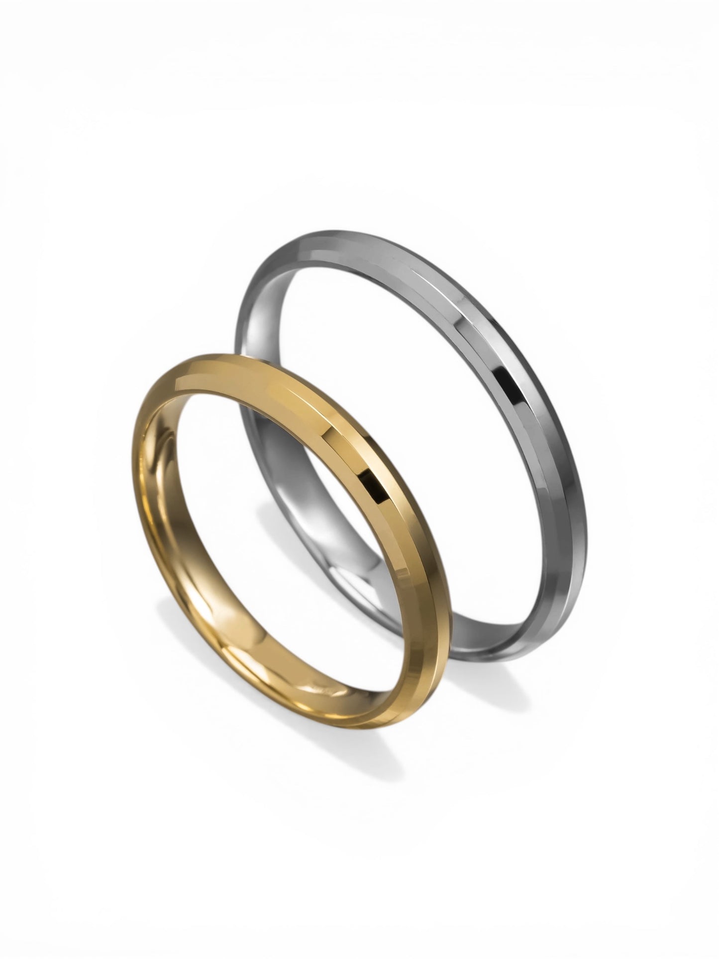 Κλασική δίχρωμη βέρα γάμου 3mm, Glamour Dainty Jewels, Άλιμος.