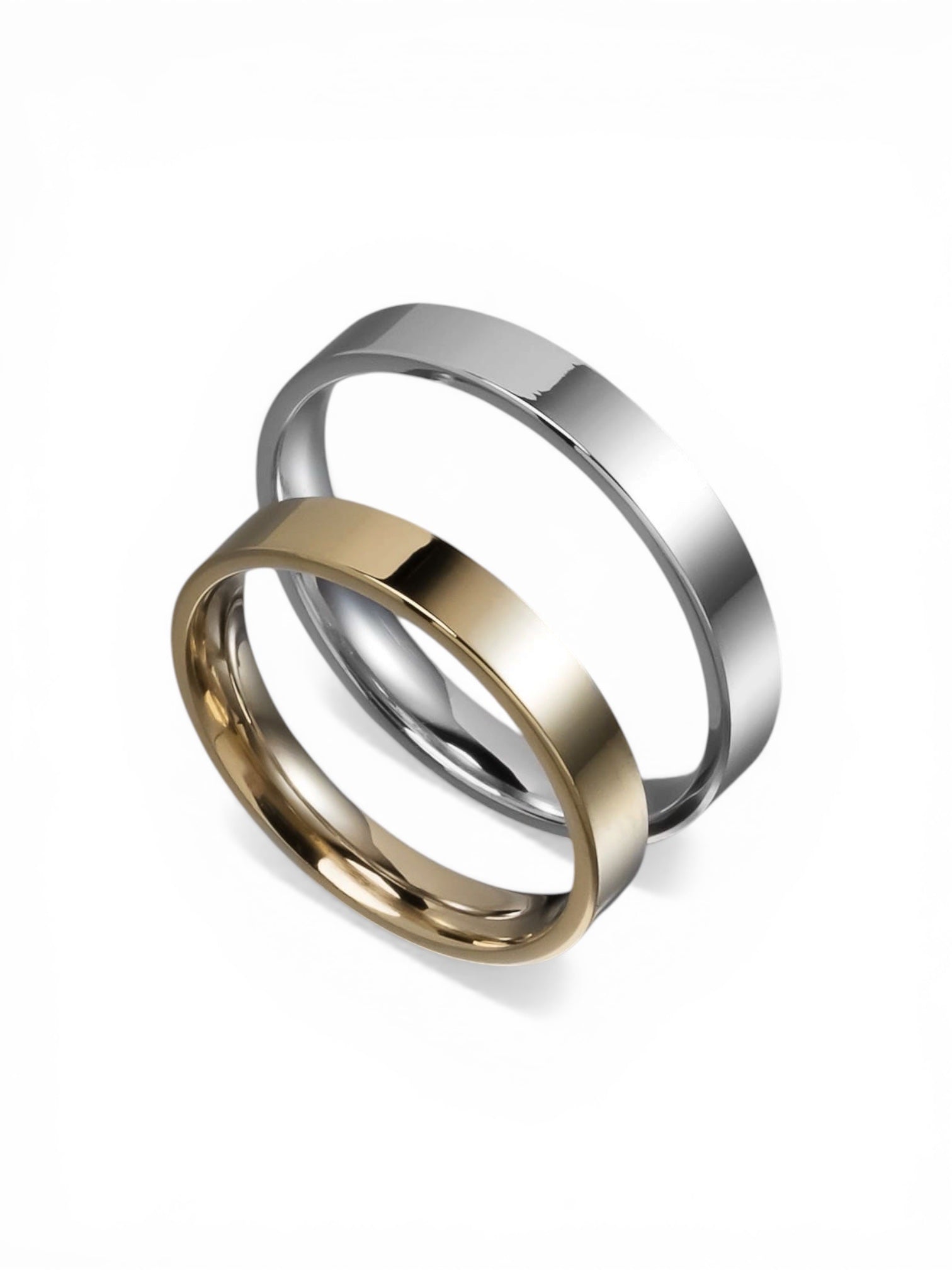 Άνετη επίπεδη χρυσή βέρα γάμου 3.5mm, Glamour Dainty Jewels, Άλιμος.