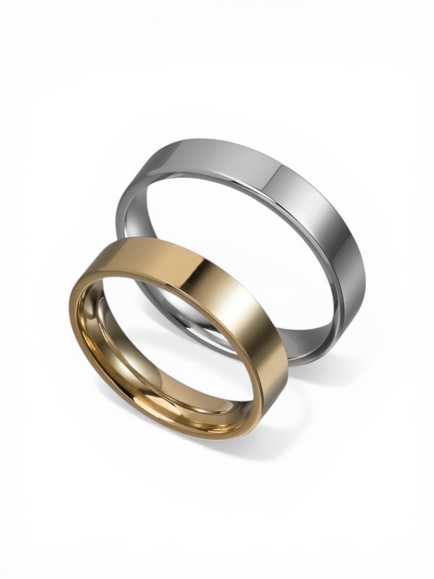 Άνετη επίπεδη χρυσή βέρα γάμου 4.5mm, Glamour Dainty Jewels, Άλιμος.