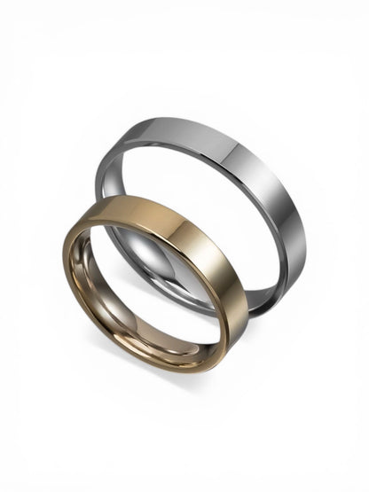 Άνετη επίπεδη χρυσή βέρα γάμου 4mm, Glamour Dainty Jewels, Άλιμος.