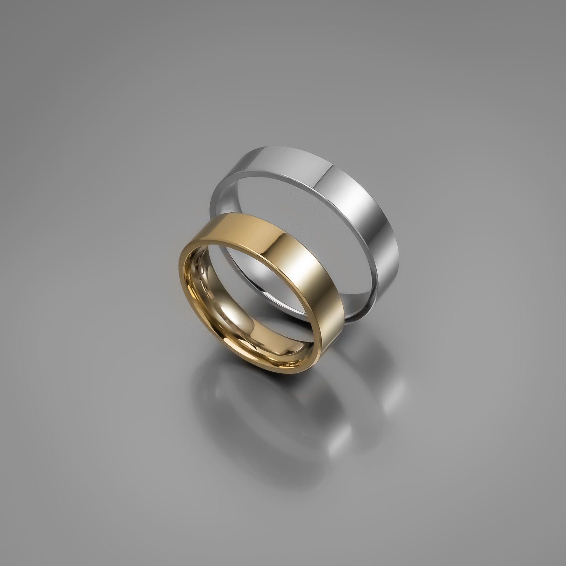 Άνετη επίπεδη χρυσή βέρα γάμου 5mm, Glamour Dainty Jewels, Άλιμος.