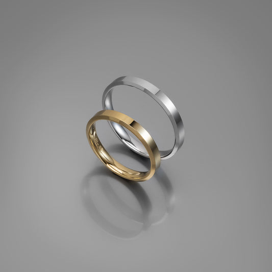 Άνετη χρυσή βέρα γάμου Knife Edge 3mm, Glamour Dainty Jewels, Άλιμος.