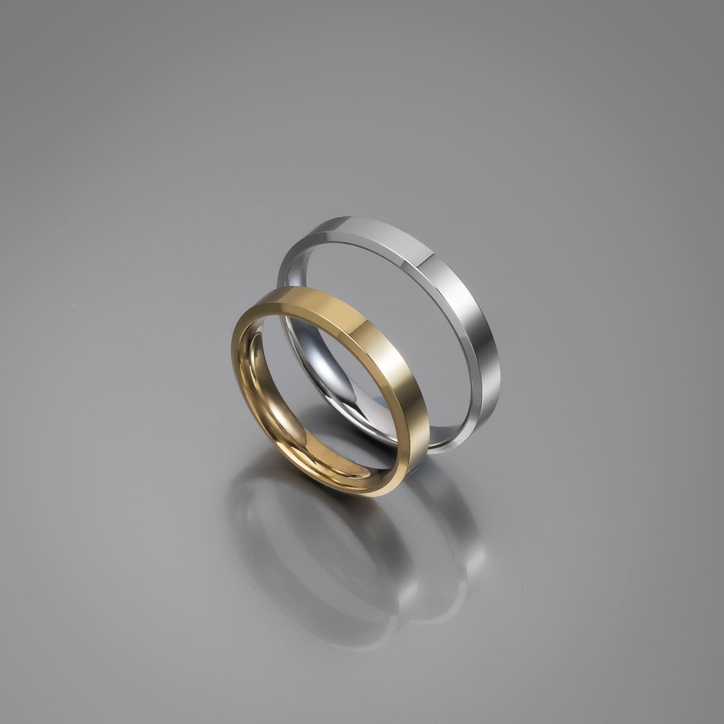 Άνετη χρυσή βέρα γάμου Knife Edge 4mm, Glamour Dainty Jewels, Άλιμος.