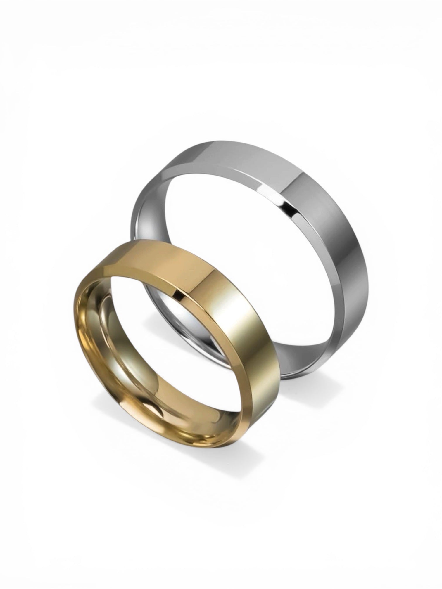 Άνετη χρυσή βέρα γάμου Knife Edge 5.5mm, Glamour Dainty Jewels, Άλιμος.