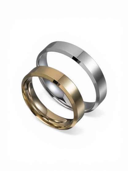 Άνετη χρυσή βέρα γάμου Knife Edge 5mm, Glamour Dainty Jewels, Άλιμος.