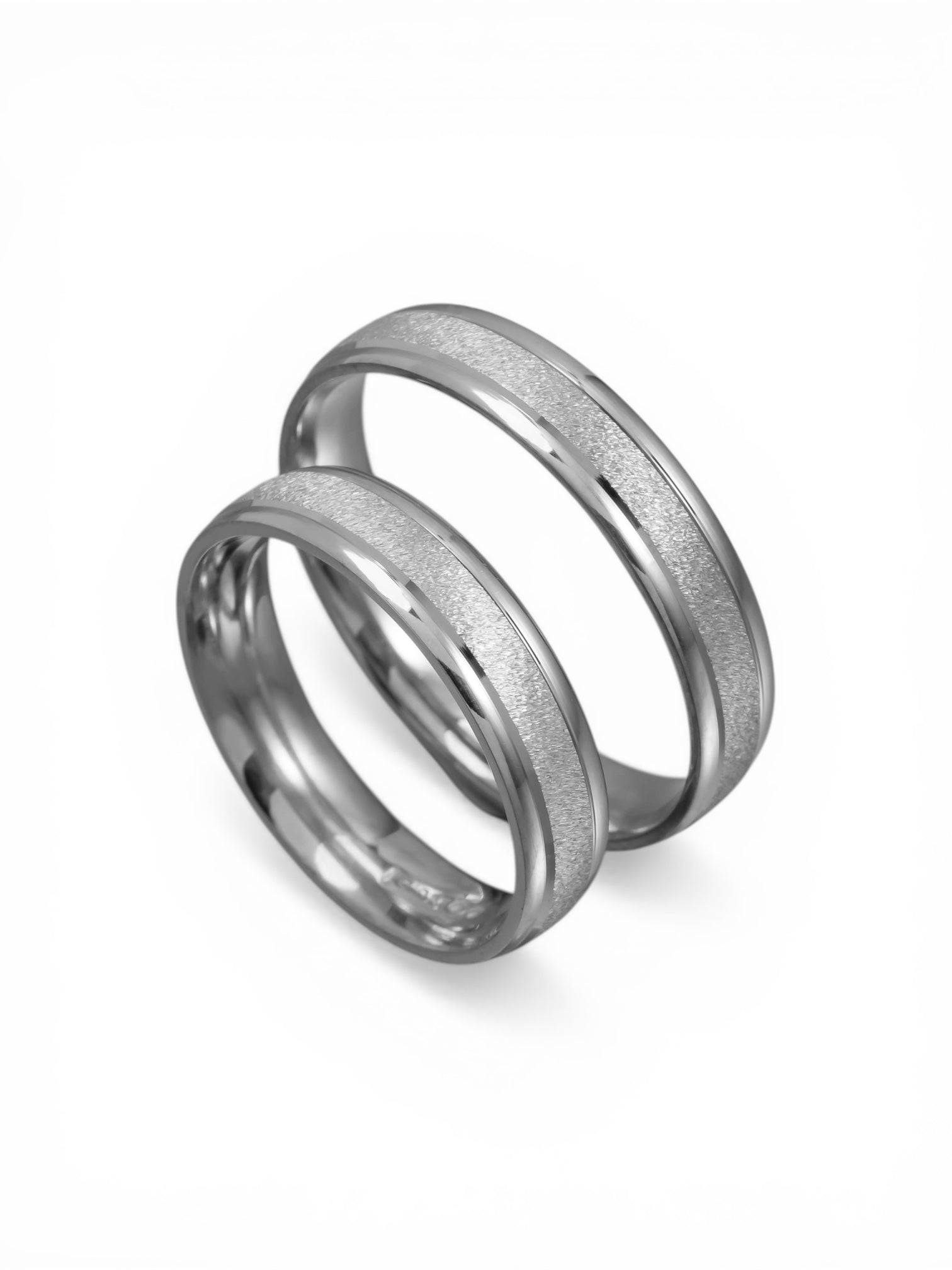 Άνετη χρυσή βέρα γάμου με υφή stardust 4.5mm, Glamour Dainty Jewels, Άλιμος.