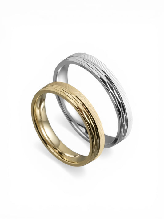 Κομψή χρυσή βέρα γάμου 4mm, Glamour Dainty Jewels, Άλιμος.