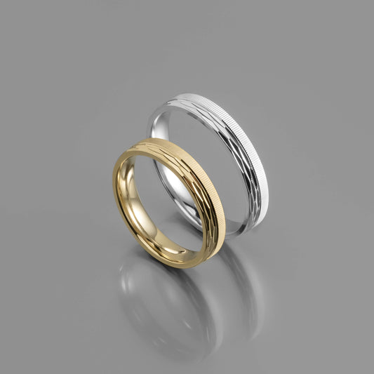 Κομψή χρυσή βέρα γάμου 4mm, Glamour Dainty Jewels, Άλιμος.