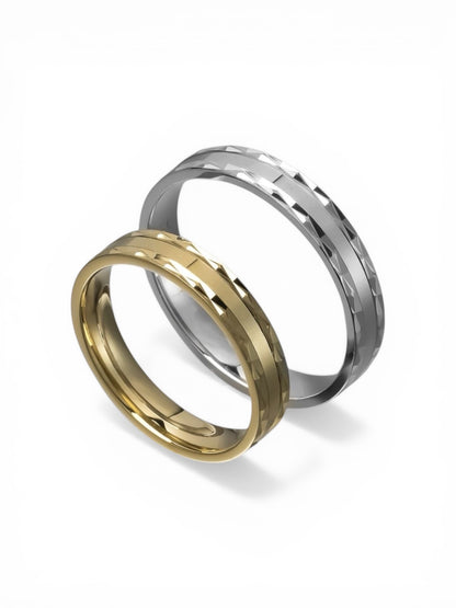 Χειροποίητη χρυσή βέρα γάμου 4mm, Glamour Dainty Jewels, Άλιμος.