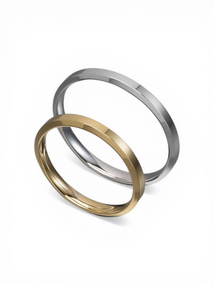 Χρυσή βέρα γάμου Knife Edge 2.5mm, Glamour Dainty Jewels, Άλιμος.