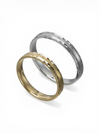 Μίνιμαλ χρυσή βέρα γάμου 3mm, Glamour Dainty Jewels, Άλιμος.