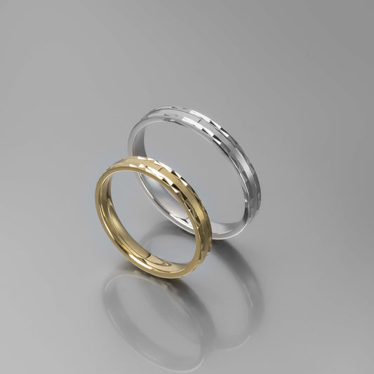 Μίνιμαλ χρυσή βέρα γάμου 3mm, Glamour Dainty Jewels, Άλιμος.