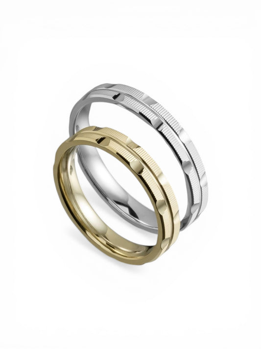 Μοντέρνα χρυσή βέρα γάμου 3.5mm, Glamour Dainty Jewels, Άλιμος.