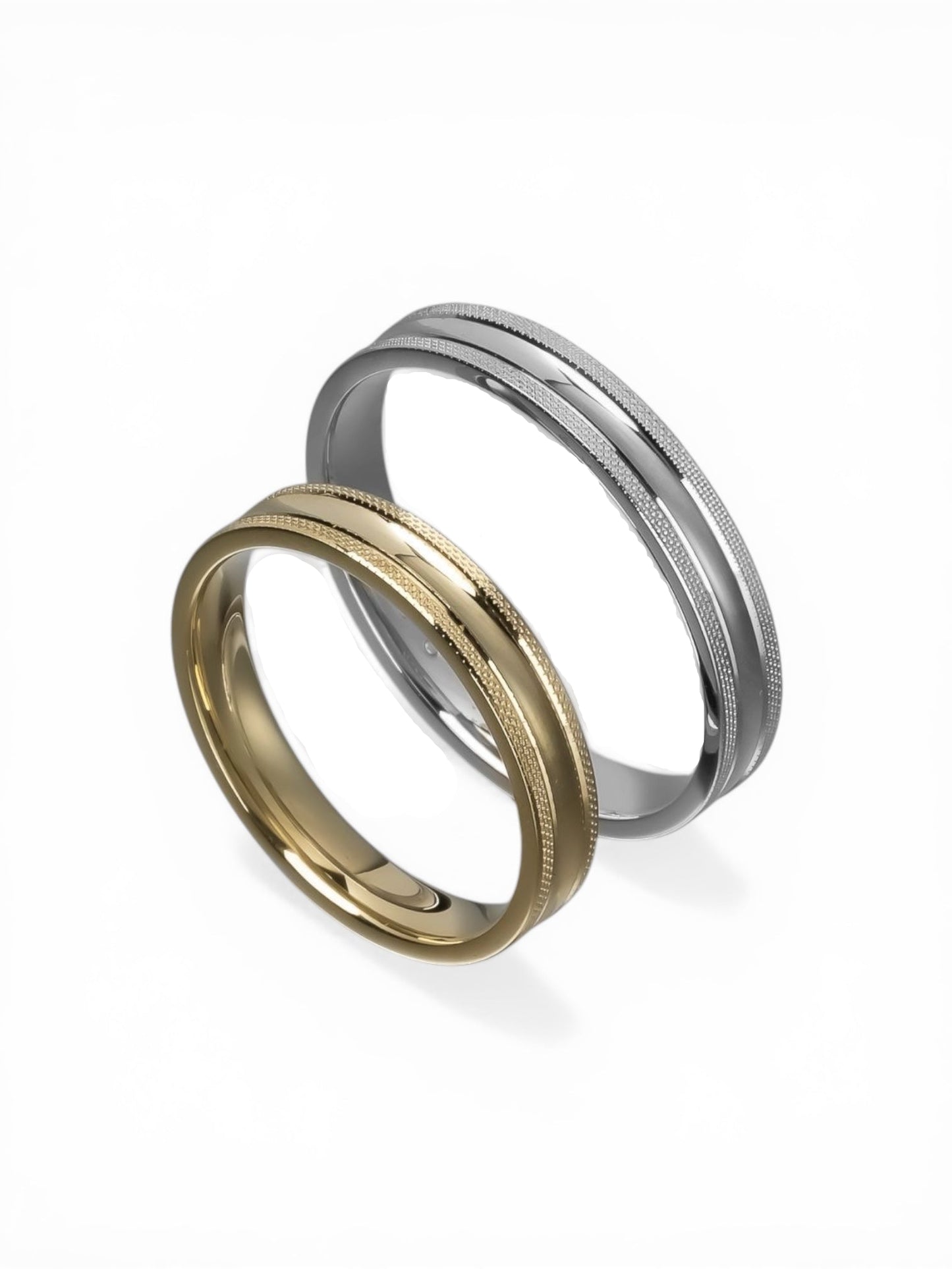 Χειροποίητη ανάγλυφη χρυσή βέρα γάμου 3.5mm, Glamour Dainty Jewels, Άλιμος.