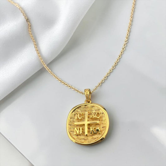 Double Sided 9k Gold Religious Pendant