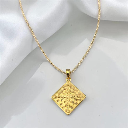 Double Sided 14k Gold Religious Pendant