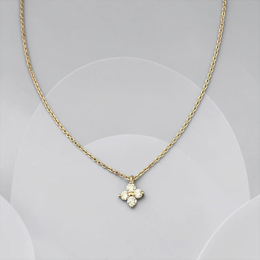 14k Gold Necklace With Lab-Grown Diamond 0.12cts