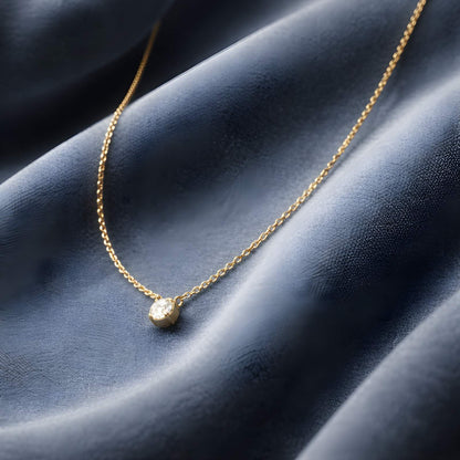 14k Gold Necklace With Lab-Grown Diamond 0.10cts