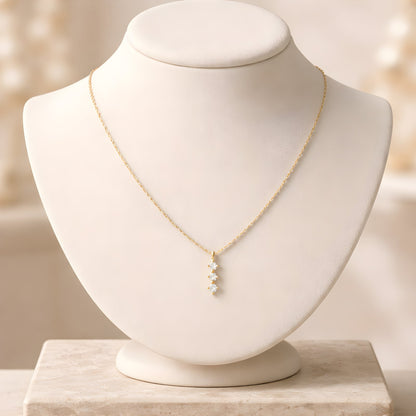 14k Gold Necklace With Lab-Grown Diamond 0.06cts