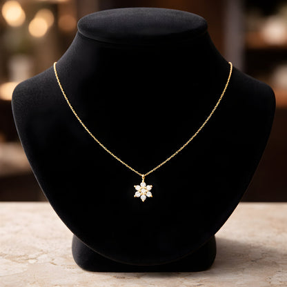 14k Gold Necklace With Lab-Grown Diamond 0.14cts