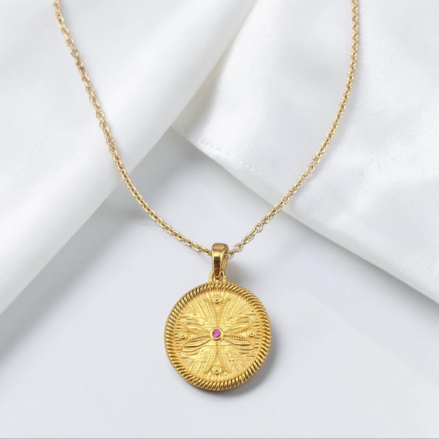 9k Gold Double Sided Religious Pendant