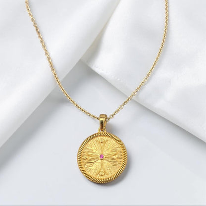 9k Gold Double Sided Religious Pendant