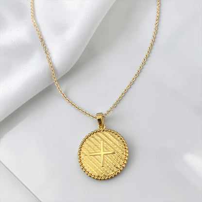 Double Sided 14k Gold Religious Pendant