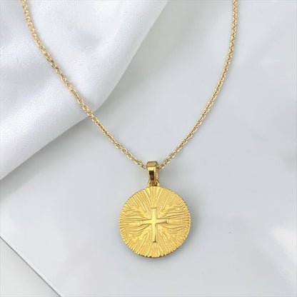 Double Sided 9k Gold Religious Pendant